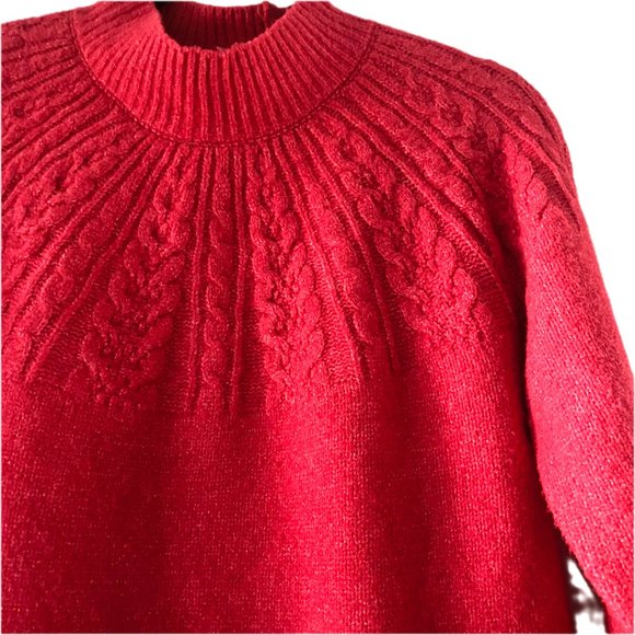 😊Joie Raspberry Color Pullover Sweater Mock Neck Very Soft Women's XS NWT - Picture 8 of 9